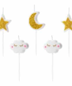 Bougie anniversaire nuage étoile lune