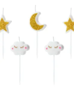 Bougie anniversaire nuage étoile lune