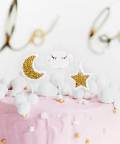 Bougie anniversaire nuage étoile lune