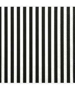 Seviette rayure noir et blanc