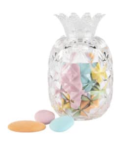 Contenant dragees ananas theme tropical