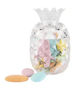 Contenant dragees ananas theme tropical