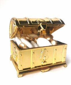 coffre doré contenant dragees