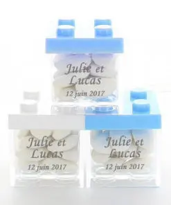 Contenant dragées LEGO bleu