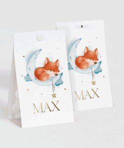 Boite a dragees renard personalisée