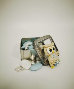 dragees bapteme hibou bleu