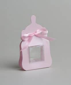 Boite a dragees biberon rose