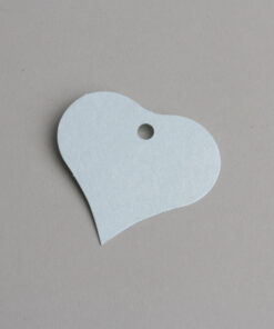 Etiquette dragees coeur bleu ciel