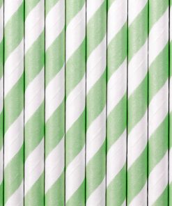 pailles rayées vert