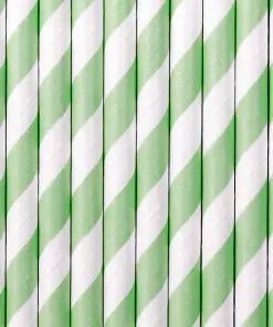 pailles rayées vert