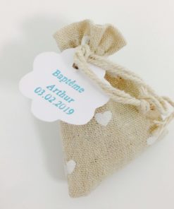 Sachet a dragees en lin