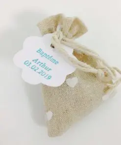 Sachet a dragees en lin