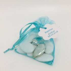 sac à dragées organza mint