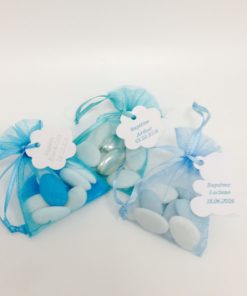 Alternative view of Sac à dragées organza - Turquoise - Lot de 10