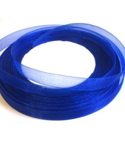 Ruban organza bleu roi