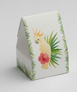 contenant à dragées perruche tropical exotique