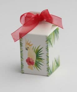 contenant à dragées perruche tropical exotique