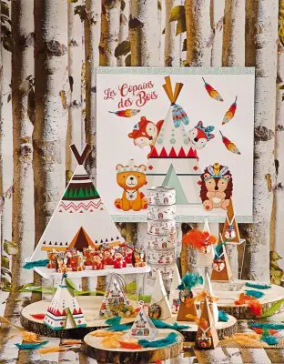 Decoration theme foret bapteme