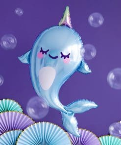 Ballon forme narval deco anniversaire