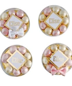 contenant dragees avec fond or