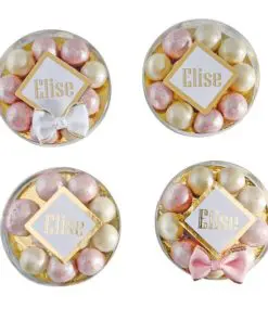 contenant dragees avec fond or