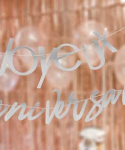 Alternative view of Banderole "Joyeux Anniversaire" - Argent