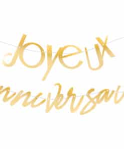 Banderole joyeux anniversaire or