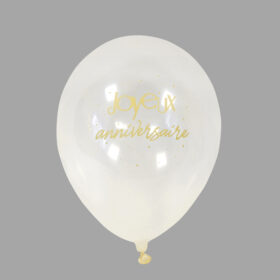 ballon joyeux anniversaire or