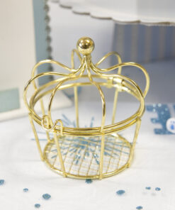 contenant couronne métal avec fermoir or