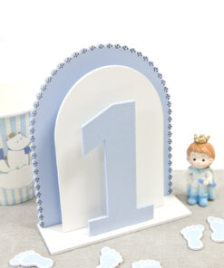 centre de table anniversaire 1 an bleu
