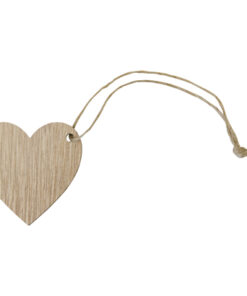 marque place coeur en bois naturel