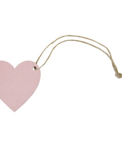 marque place coeur en bois rose