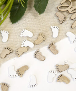 Confettis de table petits pieds en bois