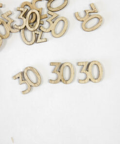 confettis de table anniversaire bois chiffre 30