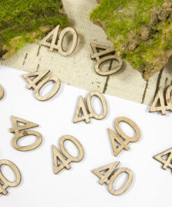 confettis de table anniversaire bois 40 ans