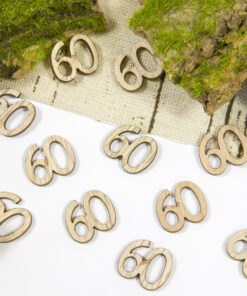 confettis de table anniversaire en bois 60 ans