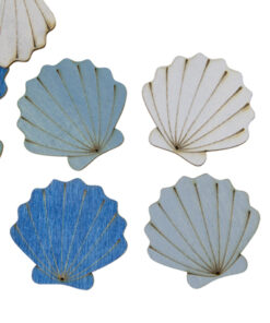 confettis de table en bois coquillage