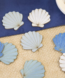 confettis de table en bois coquillage