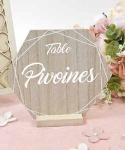 deco de table hexagonale pour menu