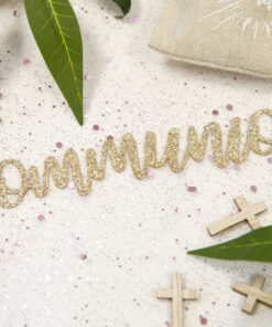 décoration de table communion or