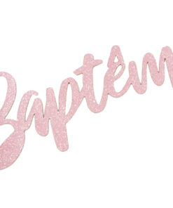 décoration de table bapteme rose