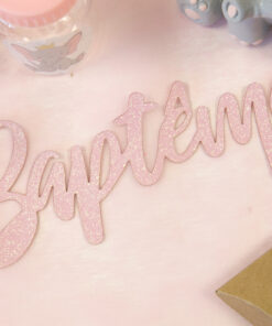 décoration de table bapteme rose