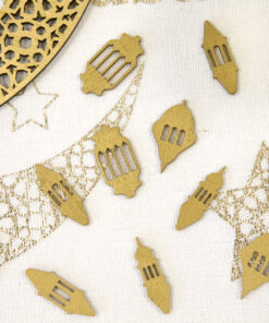 confettis table lanterne or