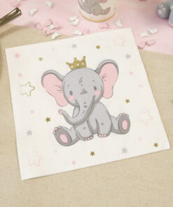 Alternative view of Serviette Eléphant couronne - Lot de 20