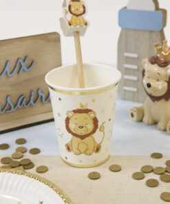 gobelet lion avec couronne