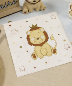 serviette lion couronne