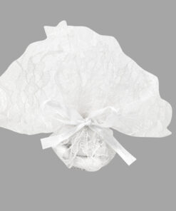 tulle dentelle festonnée blanc lot de 6