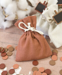 sac a dragées terracotta