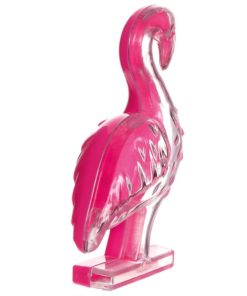 contenant dragees flamant rose en plexi theme tropical