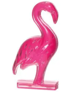 contenant dragees flamant rose en plexi theme tropical
